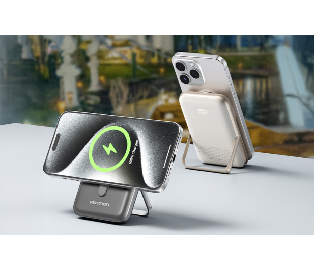 Vention Bezprzewodowy magnetyczny powerbank 20W PD 10000 mAh biały - 1543374 - zdjęcie 5